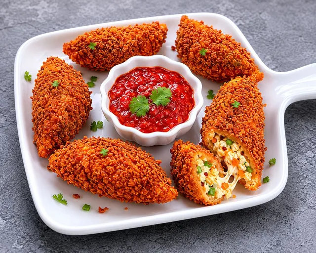 Crunchy Paneer Kurkure Momos