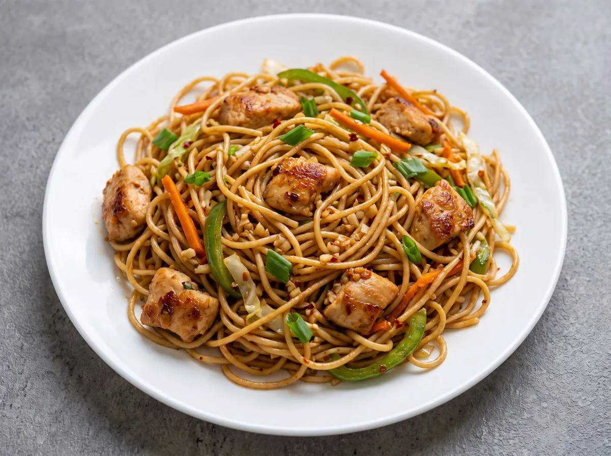 Fiery Chilli Garlic Chicken Noodles
