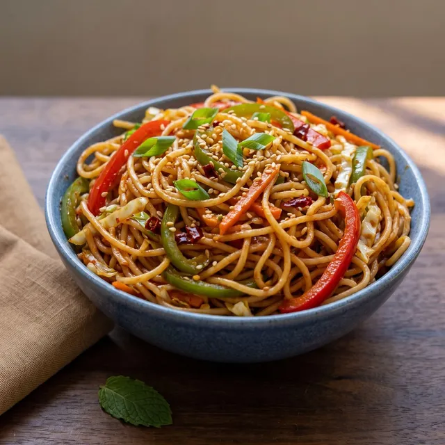 Fiery Chilli Garlic Veg Noodles