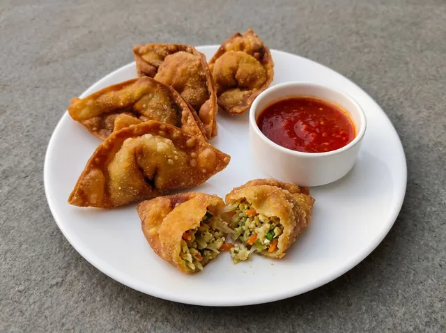 Golden Crunch Veg Wontons