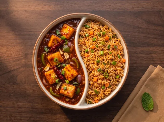 Schezwan Fire Paneer Fried Rice Bowl