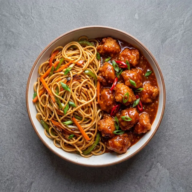 Street Wok Chicken Manchurian Noodle Bowl