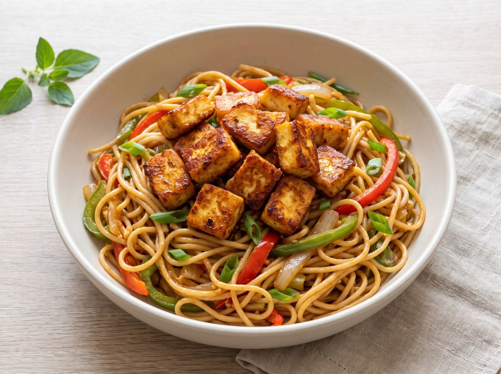 Crispy Paneer Fries Noodle Bowl
