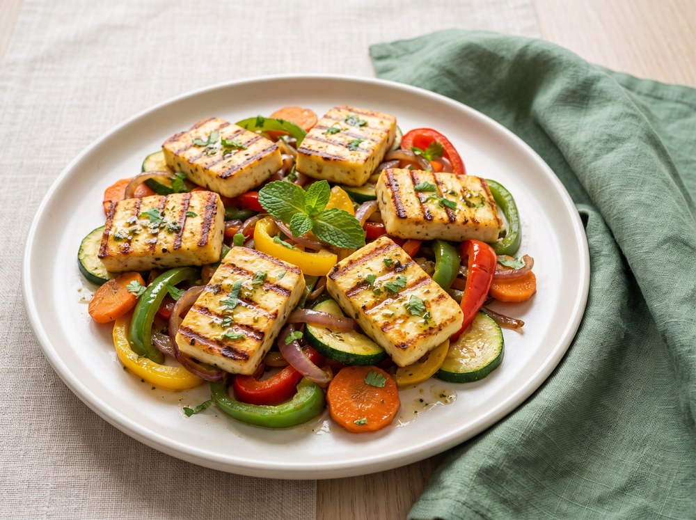 Grilled Paneer With Veggies